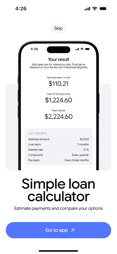 Loan calculator